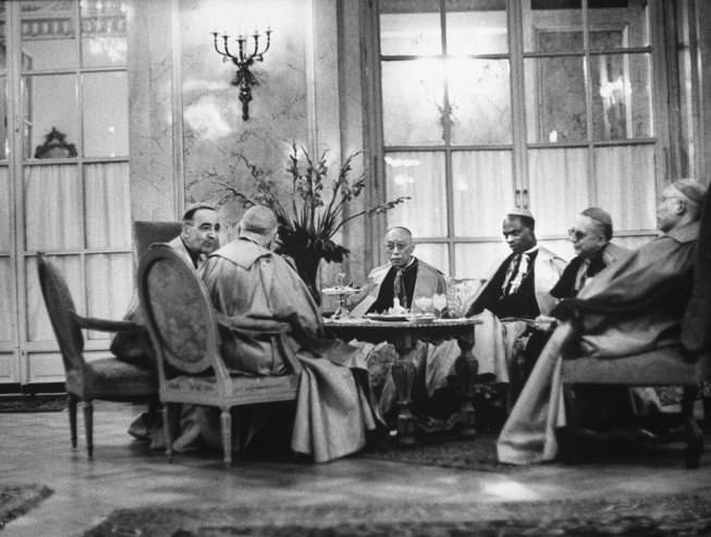 Cardinals at a party held by Chinese ambassador, Rome, 1962