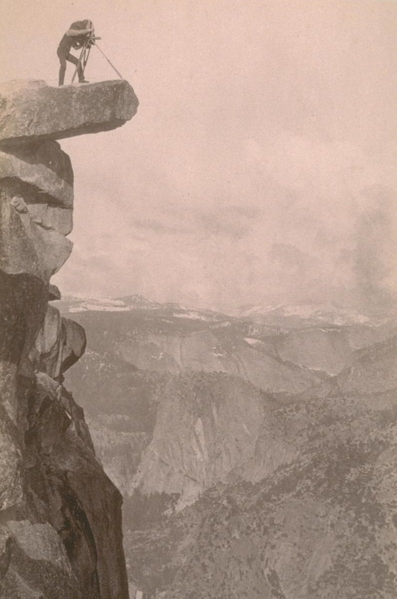 Unidentified photographer, Overhanging Rock, Yosemite Valley.