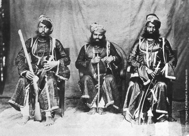 Hindu Rajput warriors, 1857.