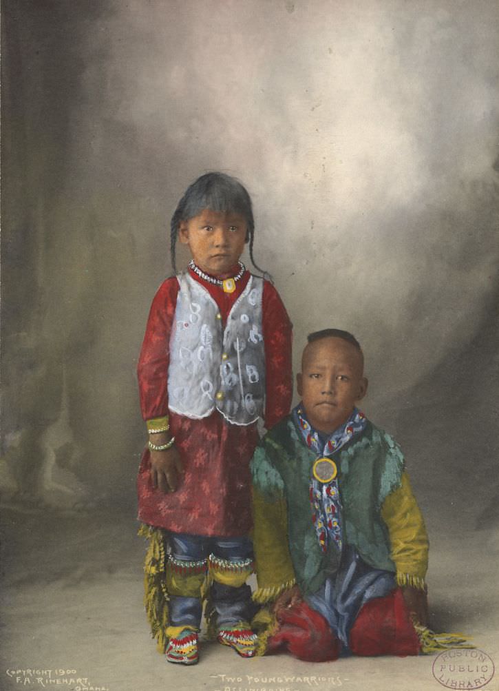 Two Young Warriors, Assiniboine.